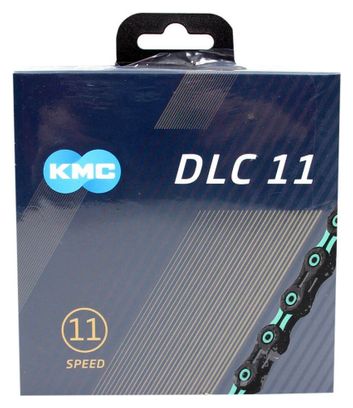 KMC Chaîne de vélo Dlc11 Noir/Céleste 118 maillons