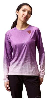 Maglia a maniche lunghe Endura Singletrack Print viola da donna