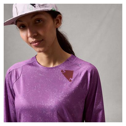 Maglia a maniche lunghe Endura Singletrack Print viola da donna