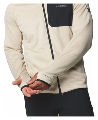 Columbia Triple Canyon II Beige/Black Hooded Fleece Jacket