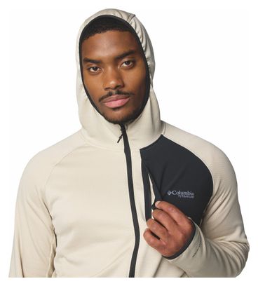 Columbia Triple Canyon II Beige/Black Hooded Fleece Jacket