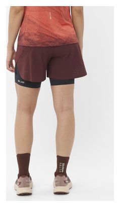 Short 2-en-1 Salomon S/Lab Ultra Rouge Femme