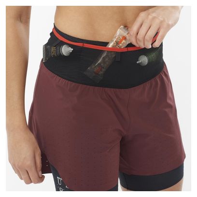 Short 2-en-1 Salomon S/Lab Ultra Rouge Femme
