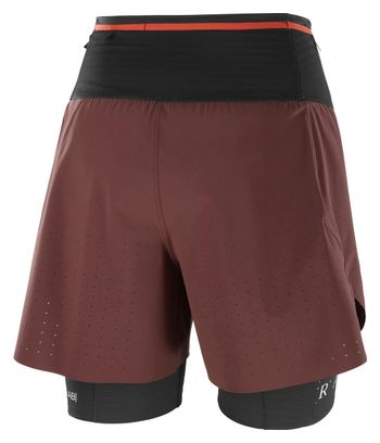 Short 2-en-1 Salomon S/Lab Ultra Rouge Femme