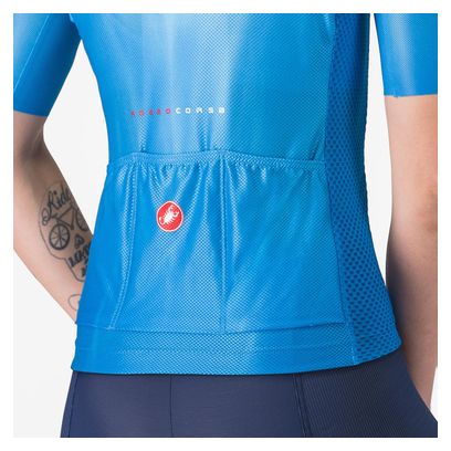 Maillot à Manches Courtes Castelli Climber's A/C Femme Bleu