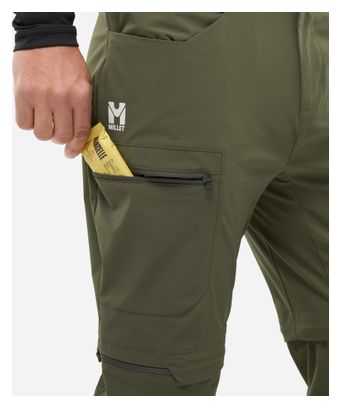 Pantalones convertibles Millet Ubic Stretch Zip Off para hombre, color verde