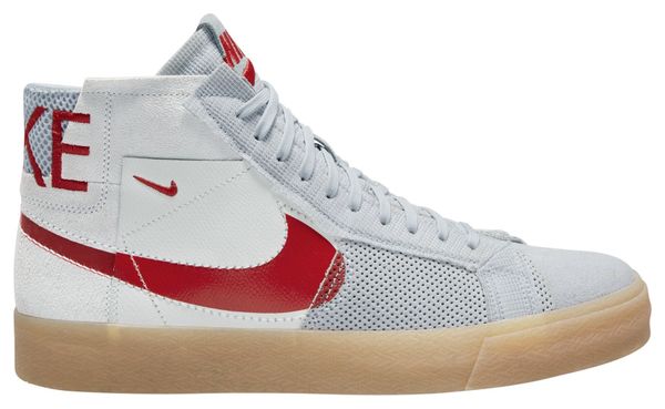 Chaussures Nike SB Blazer Mid Blanc Rouge