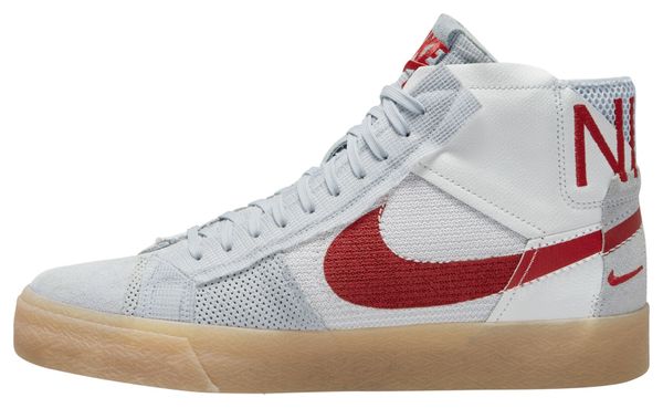 Nike SB Blazer Mid Scarpe Bianco Rosso