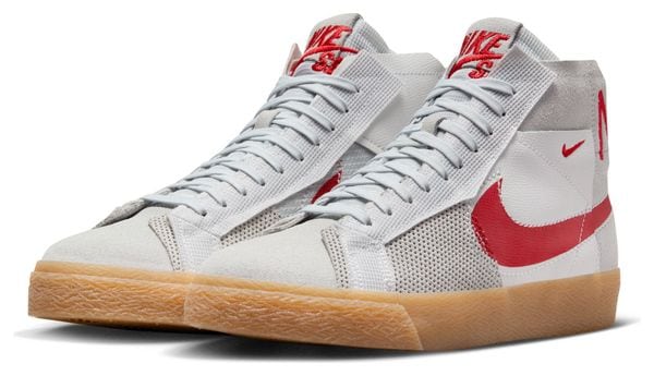 Nike SB Blazer Mid Schuh Weiß Rot