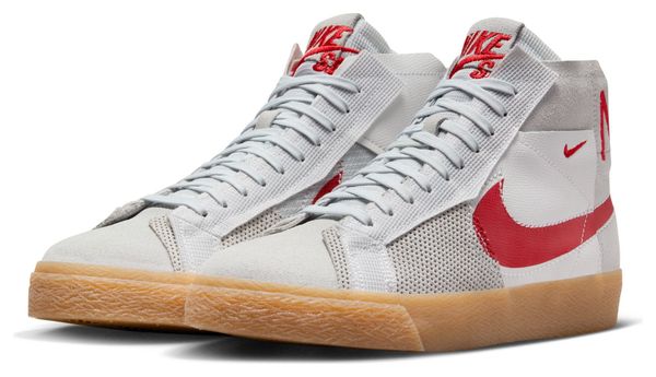 Nike SB Blazer Mid Scarpe Bianco Rosso