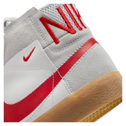 Chaussures Nike SB Blazer Mid Blanc Rouge