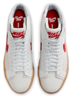 Nike SB Blazer Mid Schuh Weiß Rot