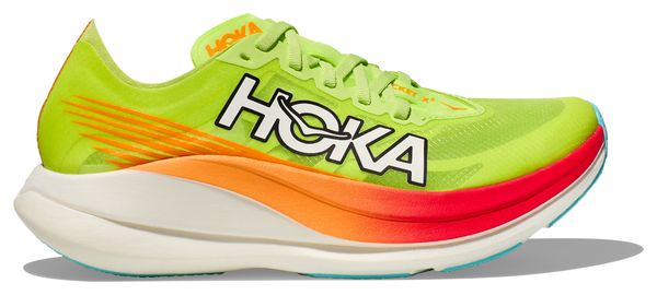 Hoka Rocket X 2 Laufschuhe Grün/Orange/Blau