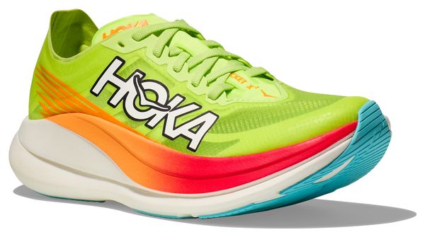 Hoka Rocket X 2 Laufschuhe Grün/Orange/Blau