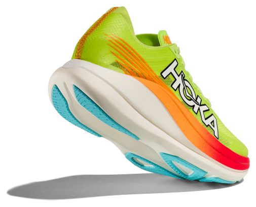 Chaussures Running Hoka Rocket X 2 Vert / Orange / Bleu