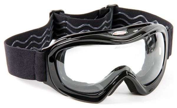 Massi O'Show Serie Maske | Schwarz | Klare Linsen