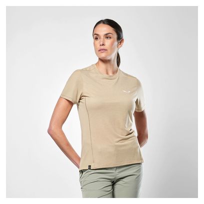 Camiseta técnica de mujer Salewa Puez Dry Beige