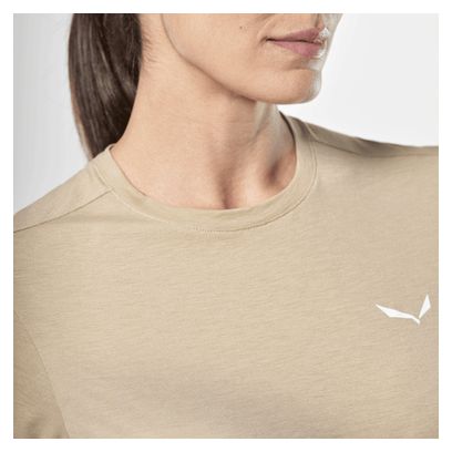 Camiseta técnica de mujer Salewa Puez Dry Beige