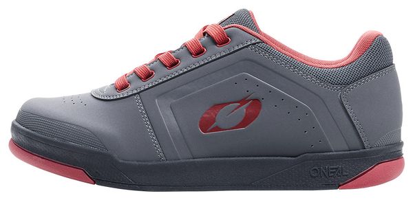 Par de zapatillas MTB O&#39;Neal PINNED FLAT Pedal V.22 gris / rojo