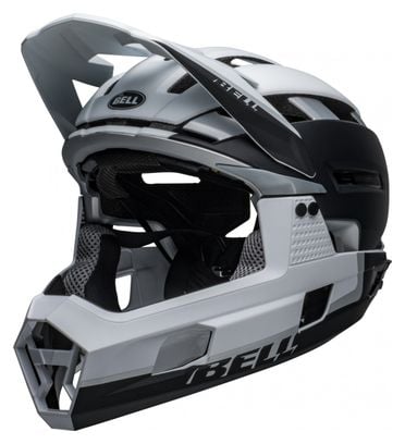 Bell Super Air R Mips Matt Black White Helmet with Detachable Chin Strap