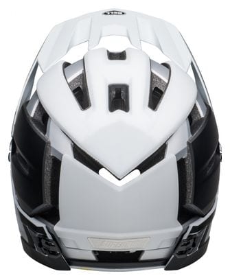 Bell Super Air R Mips Matt Schwarz Weiß Helm mit abnehmbarem Kinnriemen