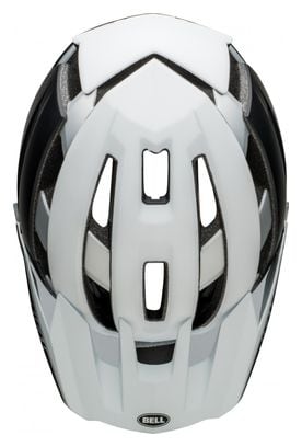 Bell Super Air R Mips Matt Schwarz Weiß Helm mit abnehmbarem Kinnriemen