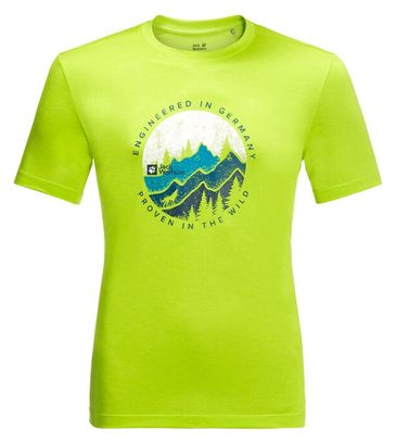 Jack Wolfskin Hiking S/S T-Shirt Verde Uomo