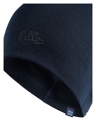 Bonnet Odlo Merino Warm Edition "80 ans" Bleu Foncé