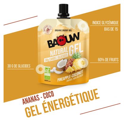 Gel énergétique Baouw Natural Ananas/Noix de coco - 85g