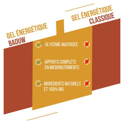 Gel énergétique Baouw Natural Ananas/Noix de coco - 85g