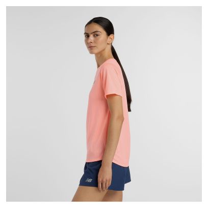 Maglia a maniche corte New Balance NYC Marathon Athletics rosa da donna