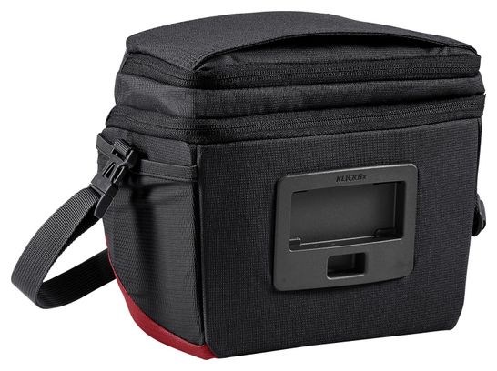 Vaude OnTour Box stuurtas (KLICKfix ready) Zwart/karmijn
