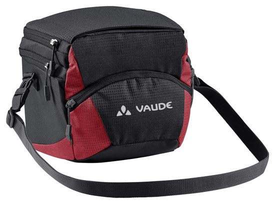 Bolsa de manillar Vaude OnTour Box (lista para KLICKfix) Negro / carmín