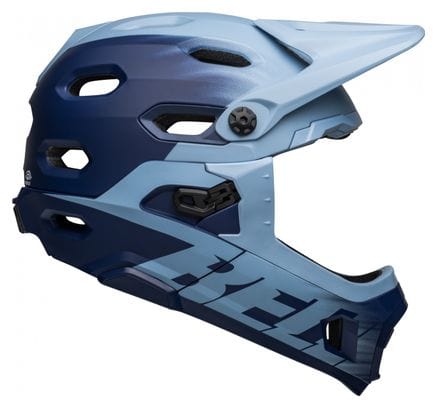 Helm mit abnehmbarem Kinnriemen Bell Super Dh Mips Blau