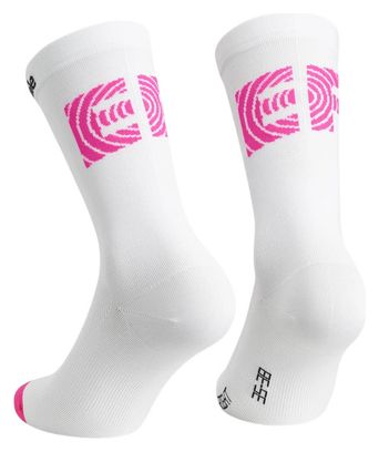 Assos Equipe EF Pro Cycling sokken Wit/Roze