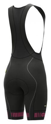 Alé Srada Damen Trägershorts Schwarz/Fluo Pink XS