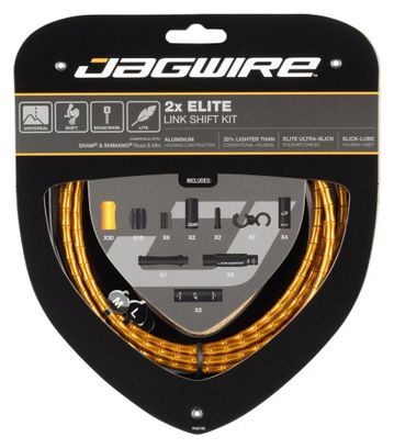 Jagwire 2x Elite Link Shift Kit Gold