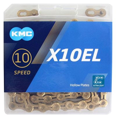 KMC Chaîne de vélo X10El Or 114 maillons