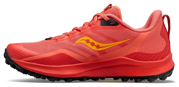Saucony Peregrine 12 Yellow Coral Women's Trail Shoes