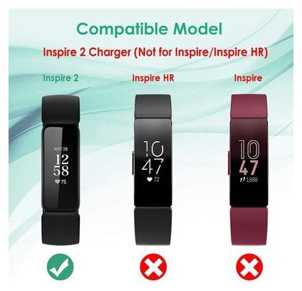 Chargeur pour Fitbit Inspire 2 Ace 3 Station de Recharge USB Compatible avec Fitbit Ace 3 Fitbit Inspire 2