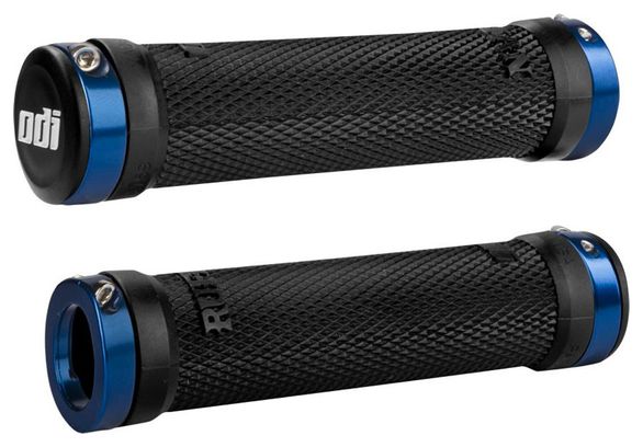 Pair of Odi Ruffian 130mm Black / Blue Grips