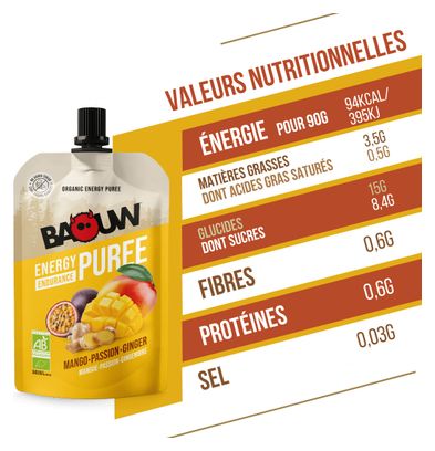 Baouw Mango Passion Ginger Energy Puree 90g