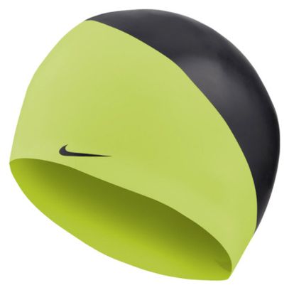 Nike Swim Gorro de natación de silicona con eslogan amarillo / negro