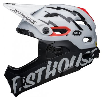 Casco Bell Super DH Mips con sottogola staccabile Bianco Nero