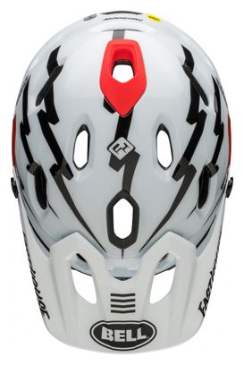 Casco Bell Super DH Mips con correa de barbilla desmontable blanco negro