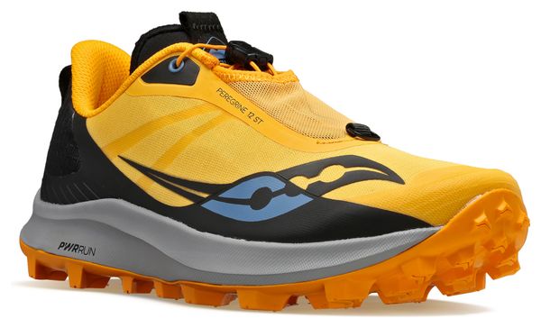 Saucony Peregrine 12 ST Yellow Black Women's Trail Shoes