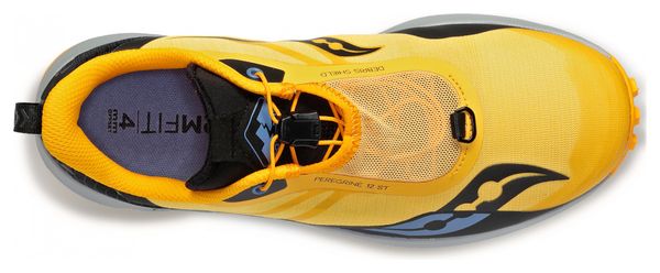Saucony Peregrine 12 ST Yellow Black Women's Trail Shoes