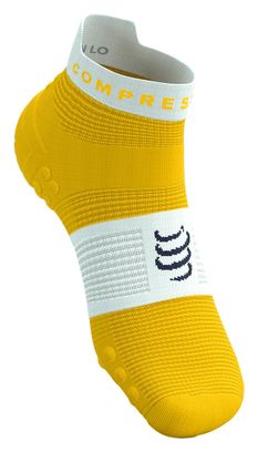 Calze Compressport Pro Racing V4.0 Run Low Giallo/Bianco