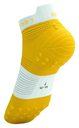 Calze Compressport Pro Racing V4.0 Run Low Giallo/Bianco
