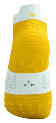 Calze Compressport Pro Racing V4.0 Run Low Giallo/Bianco